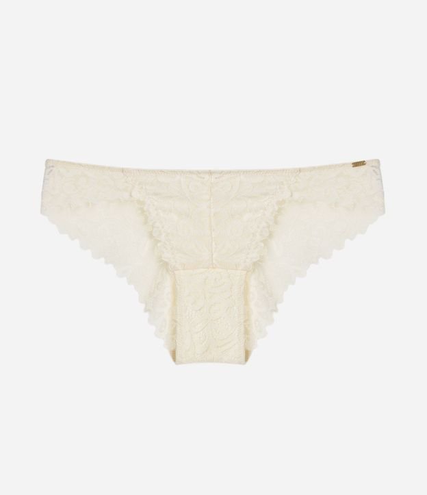 Bombacha Bikini en Encaje Floral con Transparencia