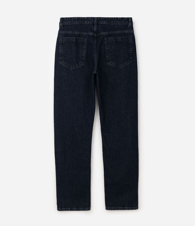 Pantalón Recto en Jeans con Lavado Oscuro 5