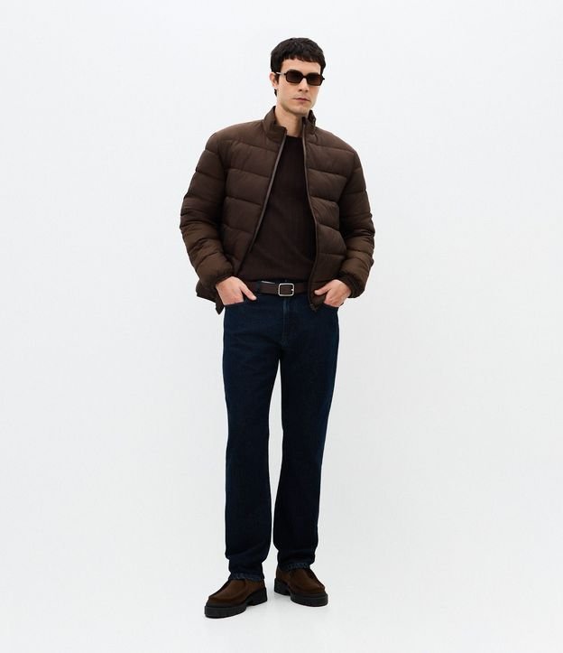 Pantalón Recto en Jeans con Lavado Oscuro 1