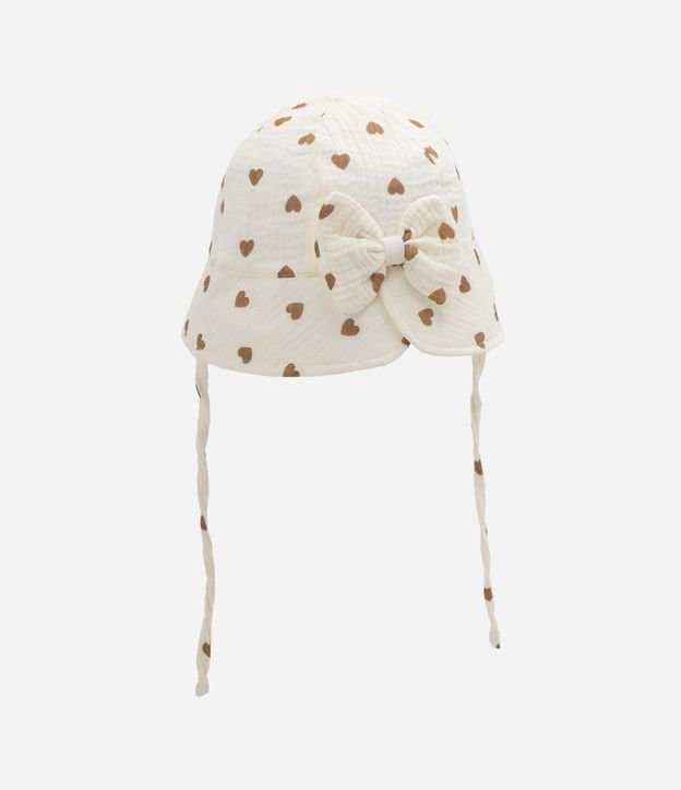 Sombrero Infantil con Corazones y Moñon Tricolina - Talle único 1