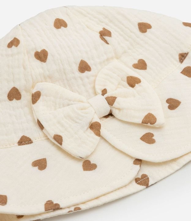 Sombrero Infantil con Corazones y Moñon Tricolina - Talle único 2