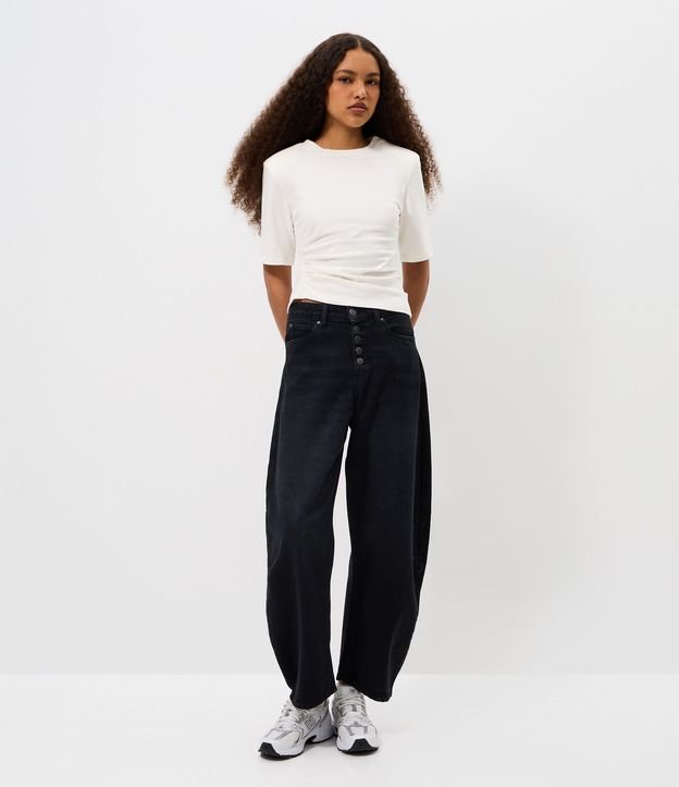 Pantalón Baggy Balloon en Jeans con Cintura Mediana 1