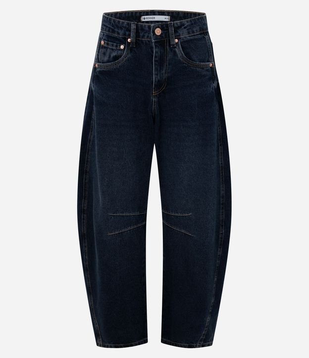 Pantalón Baggy Balloon en Jeans con Cintura Mediana y Recorte Lateral 5