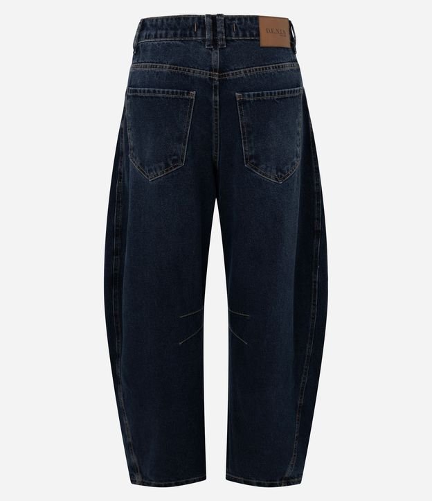 Pantalón Baggy Balloon en Jeans con Cintura Mediana y Recorte Lateral 6