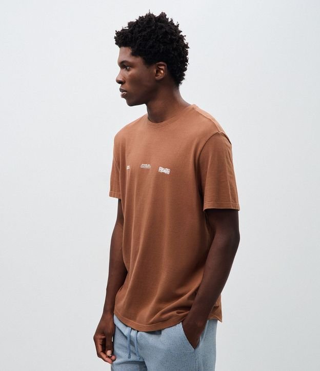 Remera Comfort en Algodón con Estampa de Mapa Forest 3