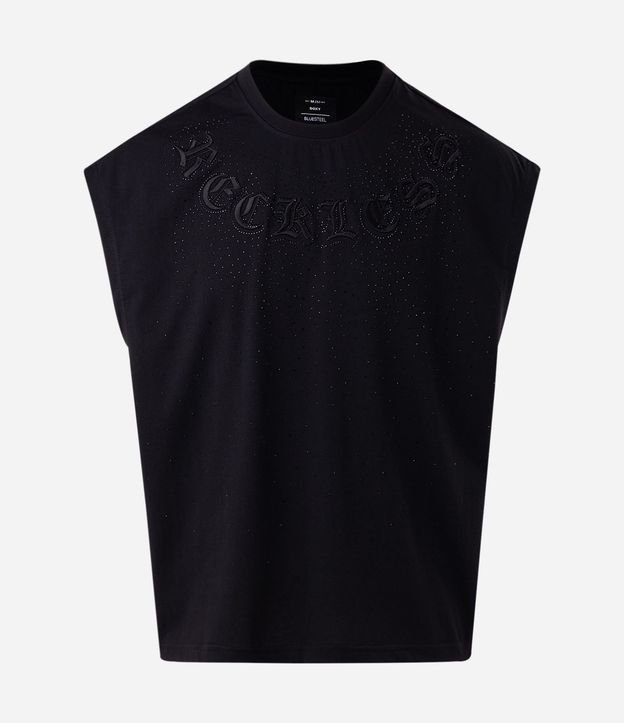 Musculosa con Lettering Bordado y Brillos 1