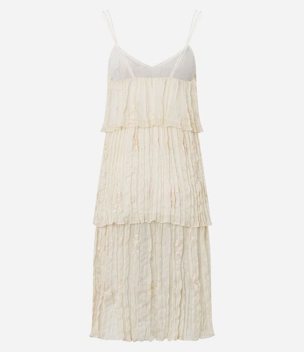 Vestido Evasê Midi en Chiffon con Capas 9