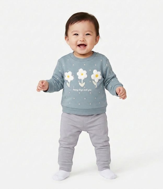 Pantalón Slim Jeans Jegging Infantil con Cintura Elástica - Talle 0 A 18 Meses