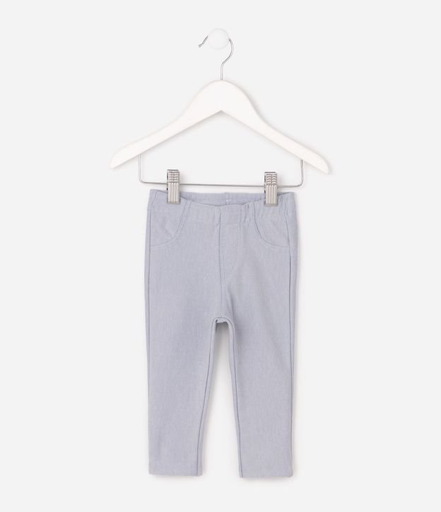 Pantalón Slim Jeans Jegging Infantil con Cintura Elástica - Talle 0 A 18 Meses 2