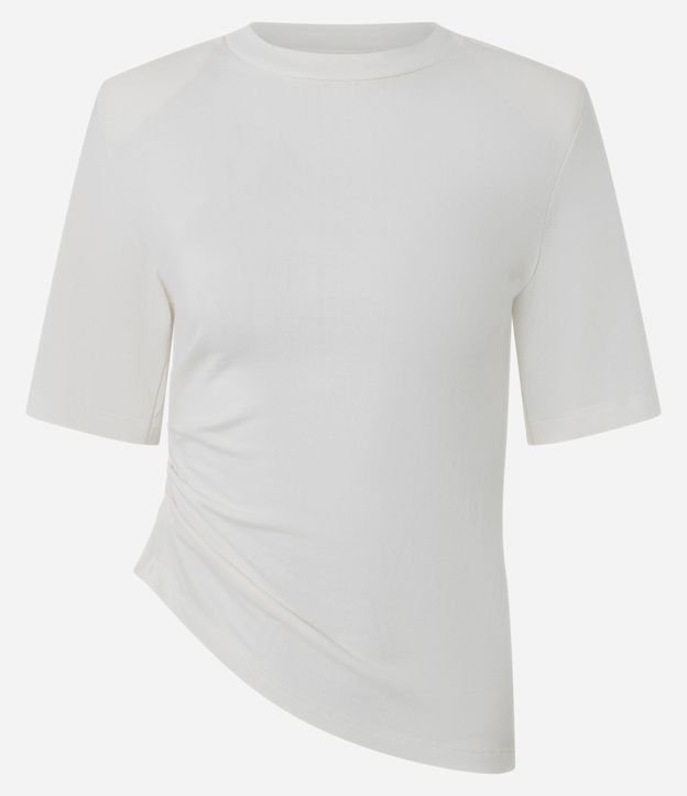 Blusa en Algodón con Hombreras y Ruedo Asimétrico 5