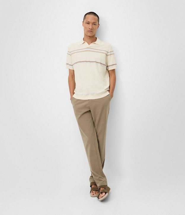 Pantalón Slim con Cintura Elástica y Bolsillos