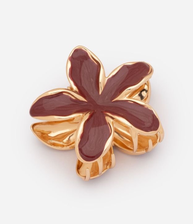 Pinza para el Pelo en Metal Formato Flor Esmaltada