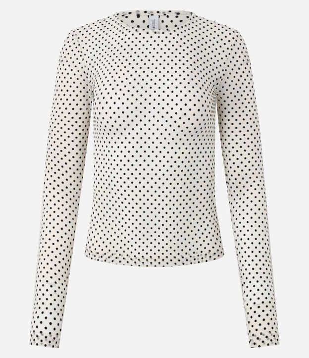 Blusa Segunda Piel en Tul Flocado 5