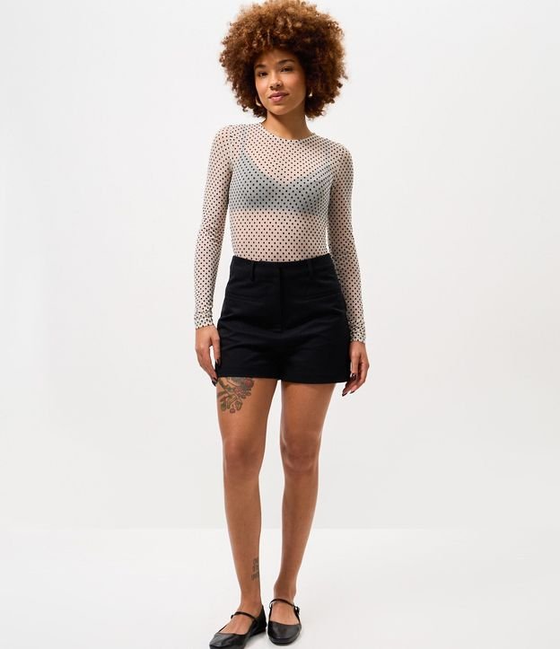 Blusa Segunda Piel en Tul Flocado 2