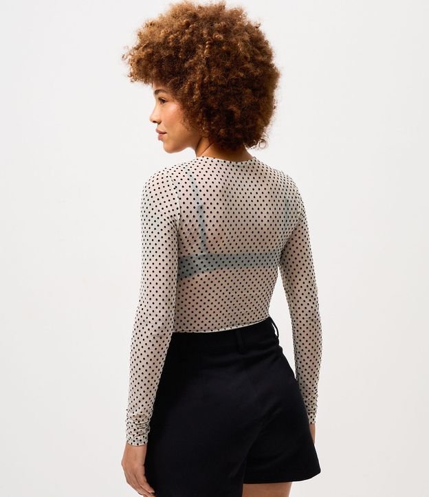 Blusa Segunda Piel en Tul Flocado 4
