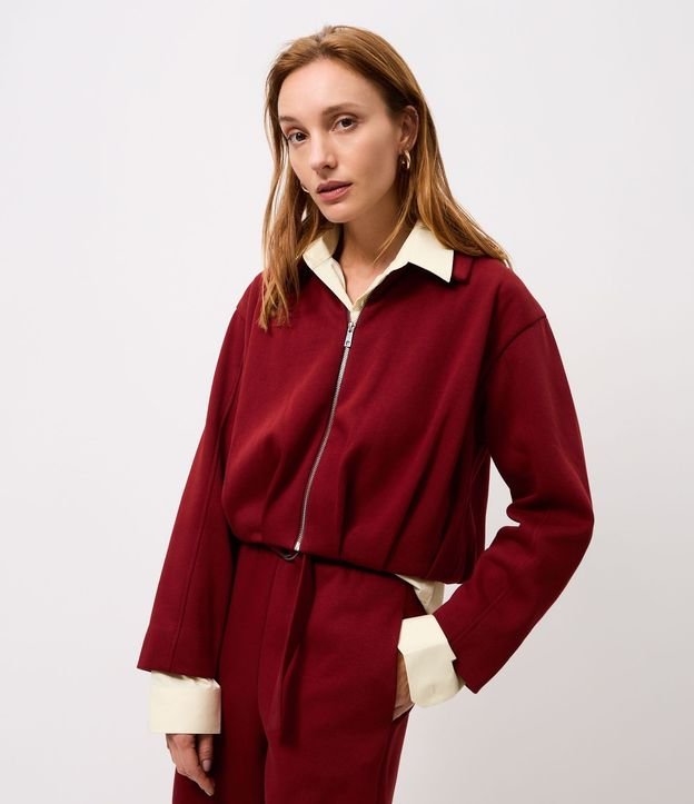 Campera Baloné Corta en Algodón con Felpa 1