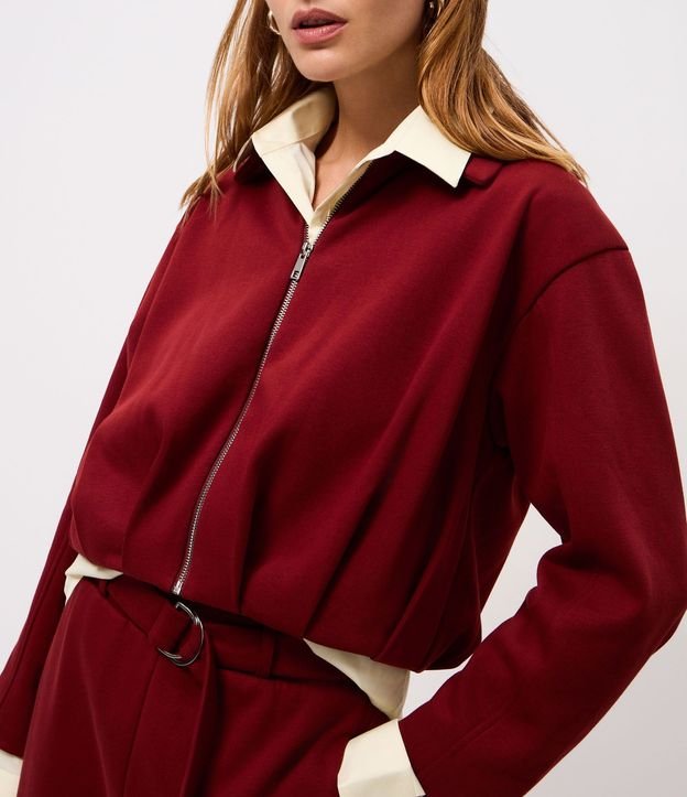 Campera Baloné Corta en Algodón con Felpa 4