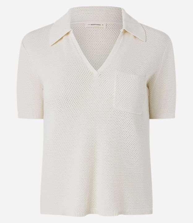 Blusa Regular en Punto con Bolsillo Delantero 4