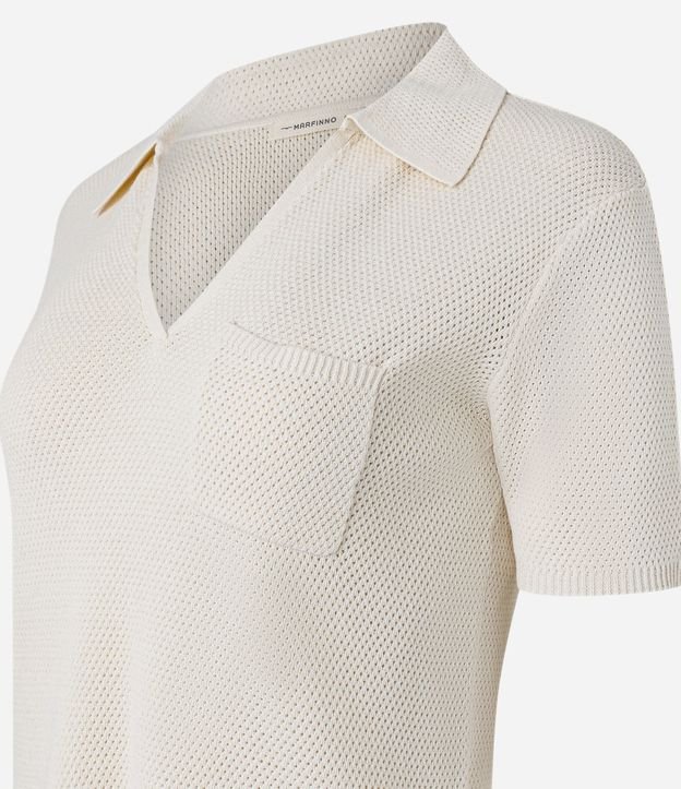 Blusa Regular en Punto con Bolsillo Delantero 5