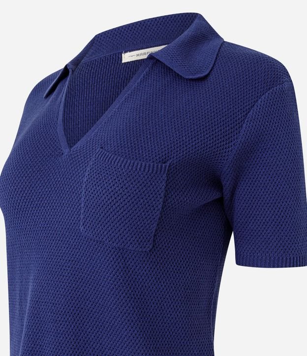 Blusa Regular en Punto con Bolsillo Delantero 6