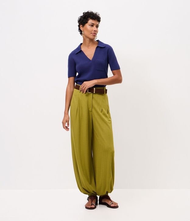 Blusa Regular en Punto con Bolsillo Delantero 2