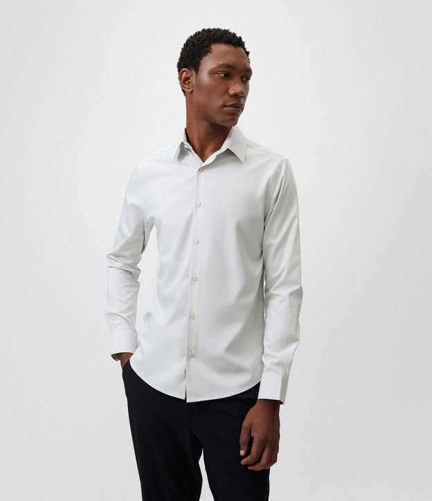 Camisa Slim en Tejido de Bambú Básica