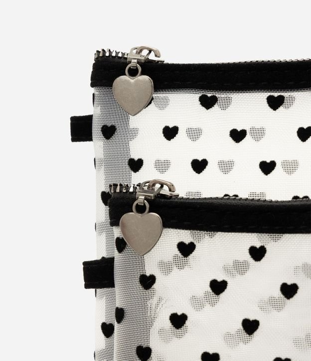 Kit 02 Neceser con Estampado de Corazón 3
