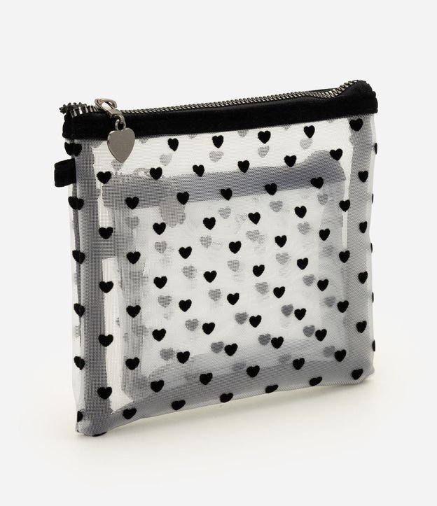 Kit 02 Neceser con Estampado de Corazón 5