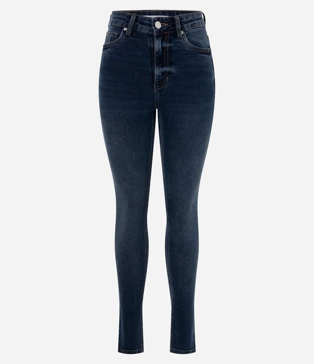 Pantalón Skinny en Jeans con Cintura Alta