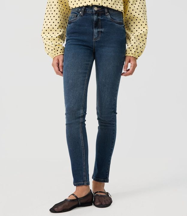 Pantalón Skinny en Jeans con Cintura Alta 2