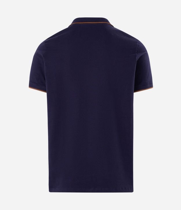 Camisa Polo Manga Corta con Detalle Contrastante 5