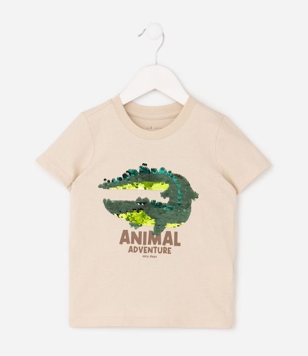 Remera Infantil en Algodón Lentejuela  - Talle 1 a 6 años 2