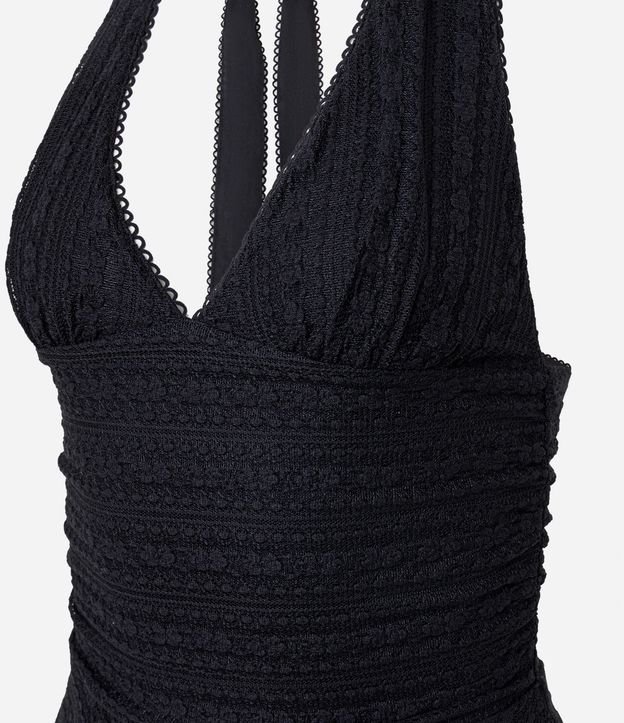 Vestido Midi Frente Unica en Encaje con Lazo 6
