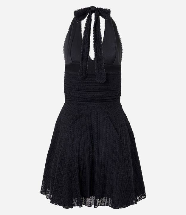 Vestido Midi Frente Unica en Encaje con Lazo 7