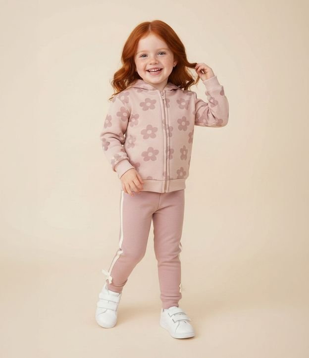 Campera Comfort Infantil con Capucha y Estampado Floral – Talle 1 a 6 años 1