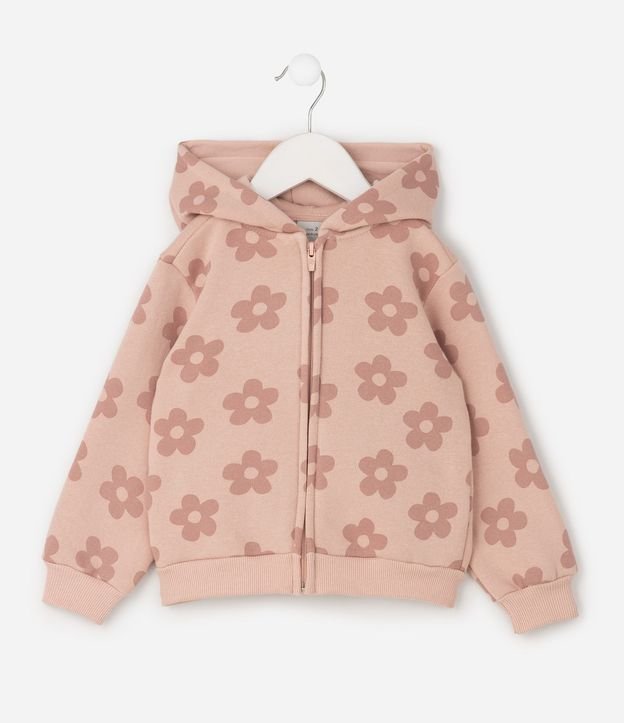 Campera Comfort Infantil con Capucha y Estampado Floral – Talle 1 a 6 años 2
