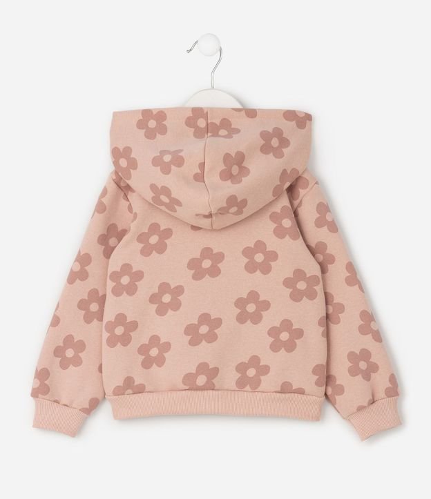 Campera Comfort Infantil con Capucha y Estampado Floral – Talle 1 a 6 años 3