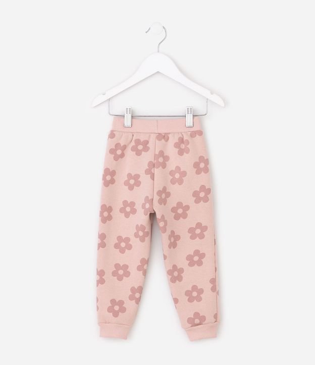 Pantalón Infantil Jogger en Algodón con Estampa Floral – Talle 1 a 6 años 3