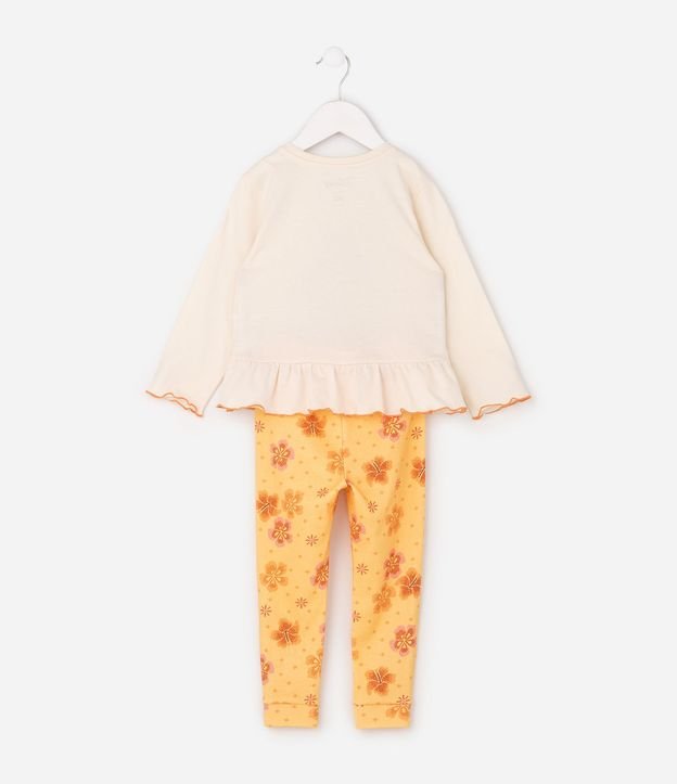 Pijama Infantil con Estampado Moana y Fullprint Floral – Talle 2 a 6 años 3