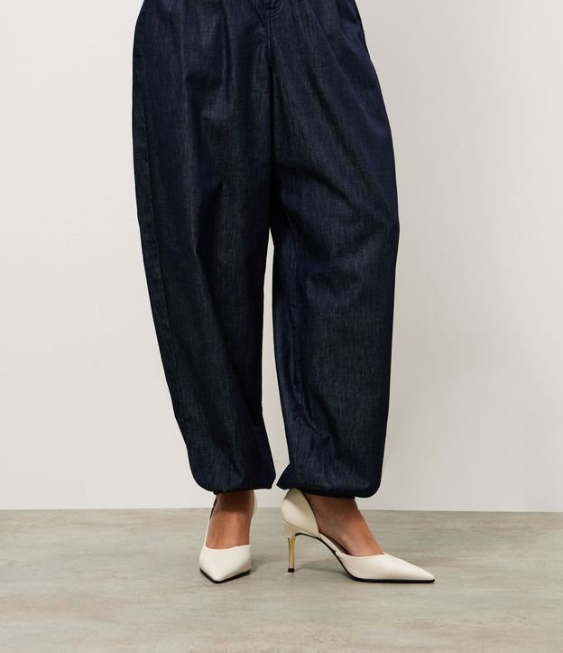 Zapato Tacones en PU con Salto Alto Cromado 5