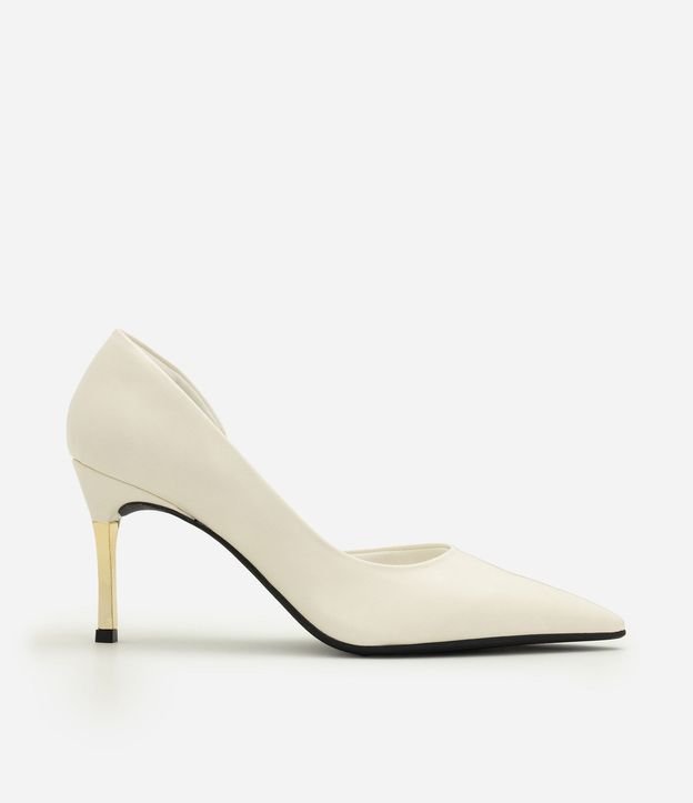 Zapato Tacones en PU con Salto Alto Cromado