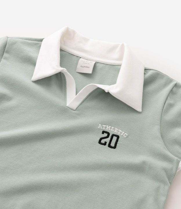 Blusa Infantil Cuello Polo con Bordado Localizado - Talle 5 a 16 años 5
