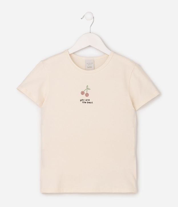 Remera Infantil en Algodón con Estampa de Cerezas - Talle 5 A 14 años 2