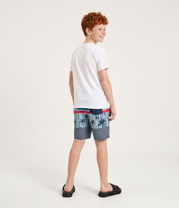 Bermuda Infantil Rayas con Estampa de Palmeras – Talle 5 a 14 años 7