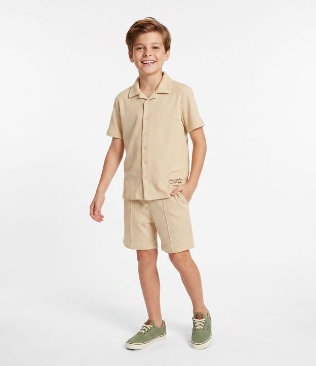 Camisa Infantil Texturizada con Bordado - Talle 5 a 14 años 1