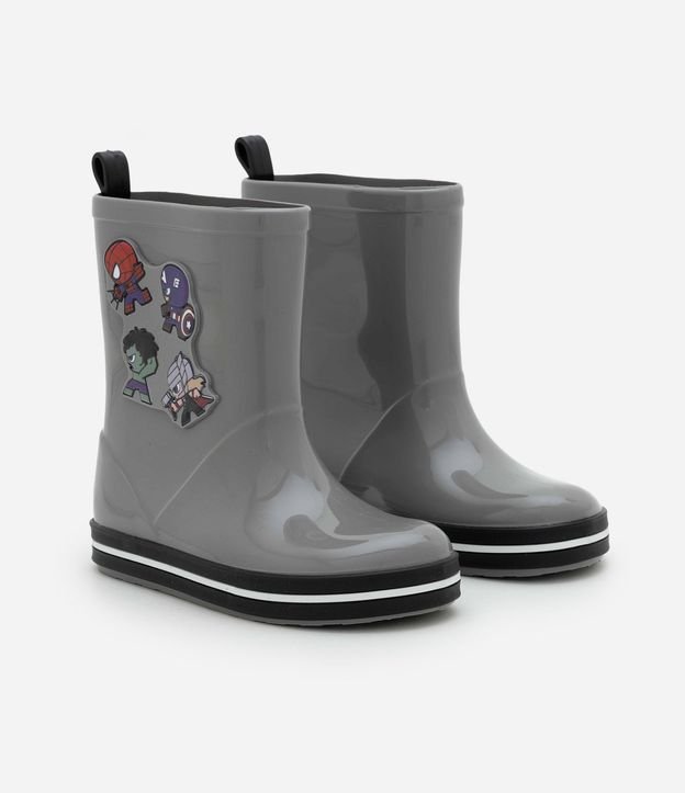 Bota de Lluvia Infantil con Estampa de Mini Héroes Marvel - Talle 21 até 28