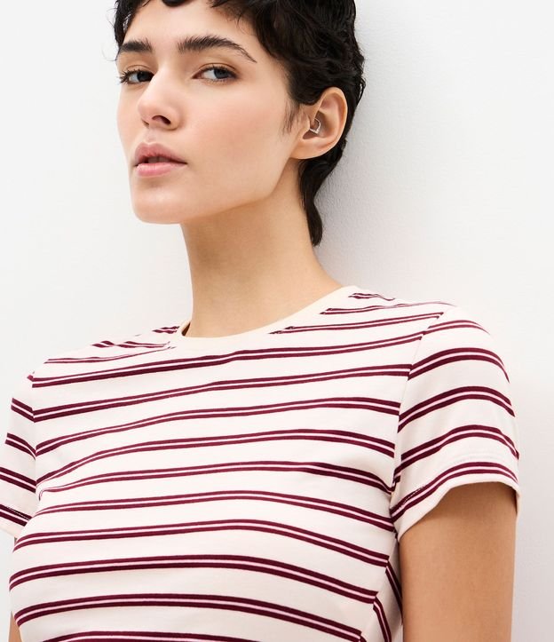 Blusa en Algodón con Estampa Rayada 3