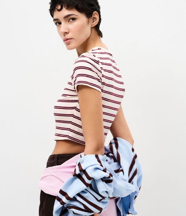 Blusa en Algodón con Estampa Rayada 4