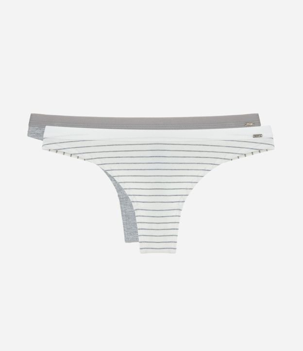 Kit 02 Bombachas Bikini Hilo Doble en Algodón
