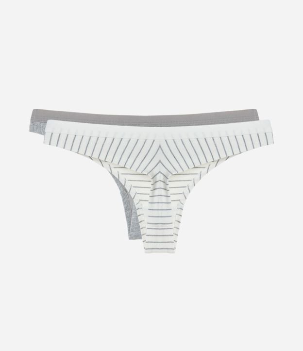 Kit 02 Bombachas Bikini Hilo Doble en Algodón 2